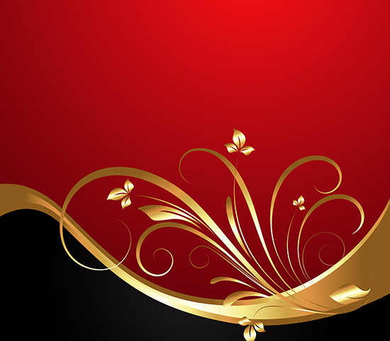 550x480 Download Free Abstract Golden Flourish Design Background Vector