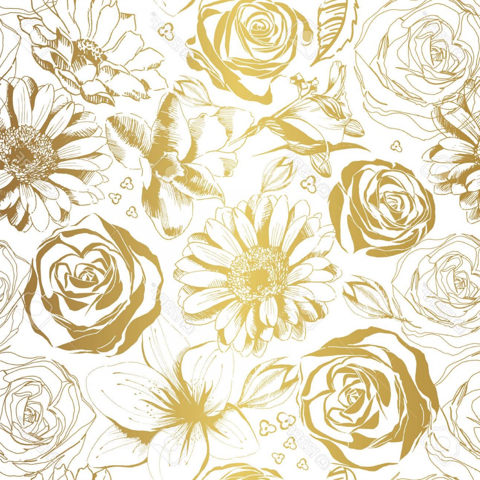 1560x1560 Gold Flower Pattern Vector Lamaison