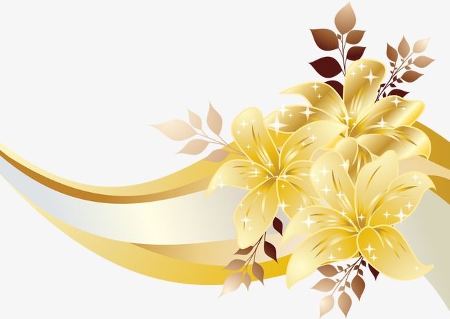 650x460 Golden Flower Effect, Flower Vector, Effect, Vector Png And Vector