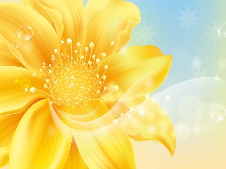 728x544 Golden Flower Vector Graphic Free Vector Graphics All Free Web