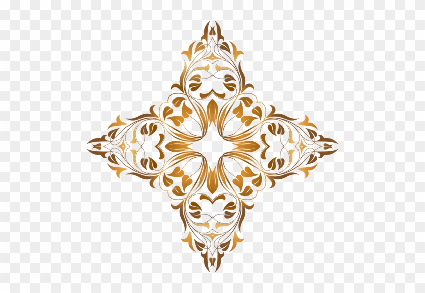 840x580 Stylized Gold And Brown Flower Vector Graphics