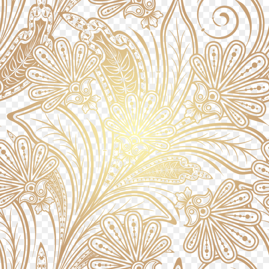 900x900 Download Ornament Art Motif Golden Flower Vector