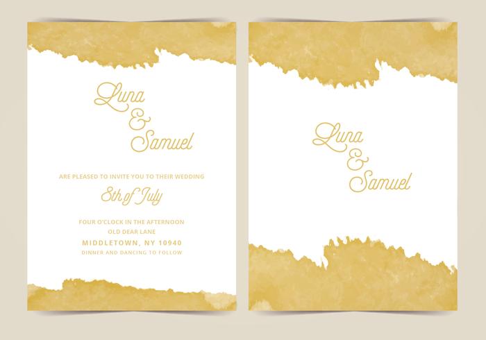 700x490 Gold Foil Vector Wedding Invite