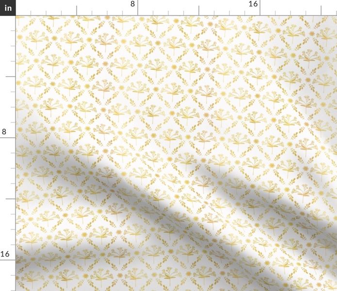 695x600 Luxe Gold Foil Floral Lattice Seamless V
