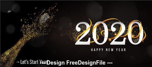New Year Greeting Card And Gold Font Vector Free Download 500x222 New Year Greeting Card And Gold Font Vector Free Download