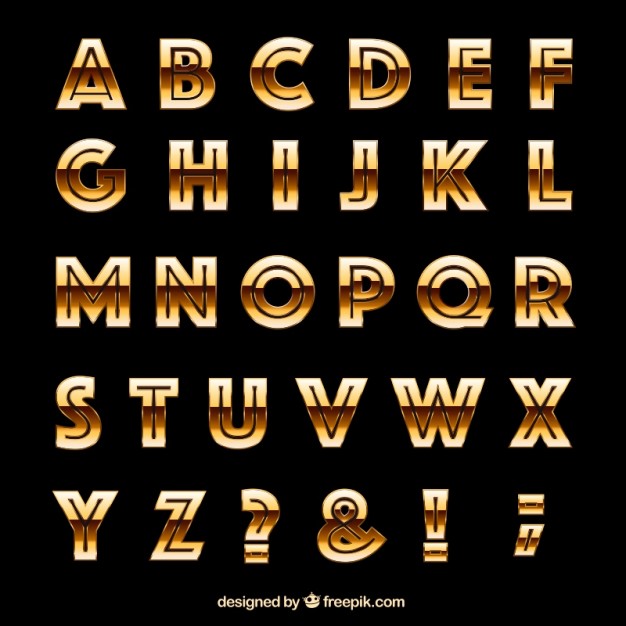 Golden Typography In Retro Style Vector Premium Download 626x626 Golden Typography In Retro Style Vector Premium Download