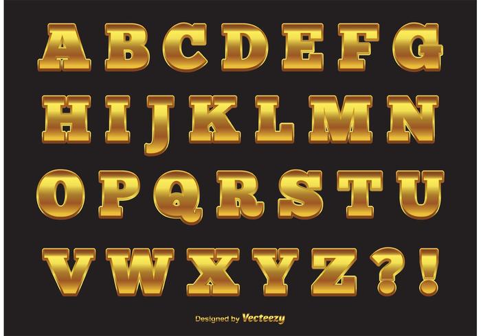 Elegant Gold Vector Alphabet 700x490 Elegant Gold Vector Alphabet