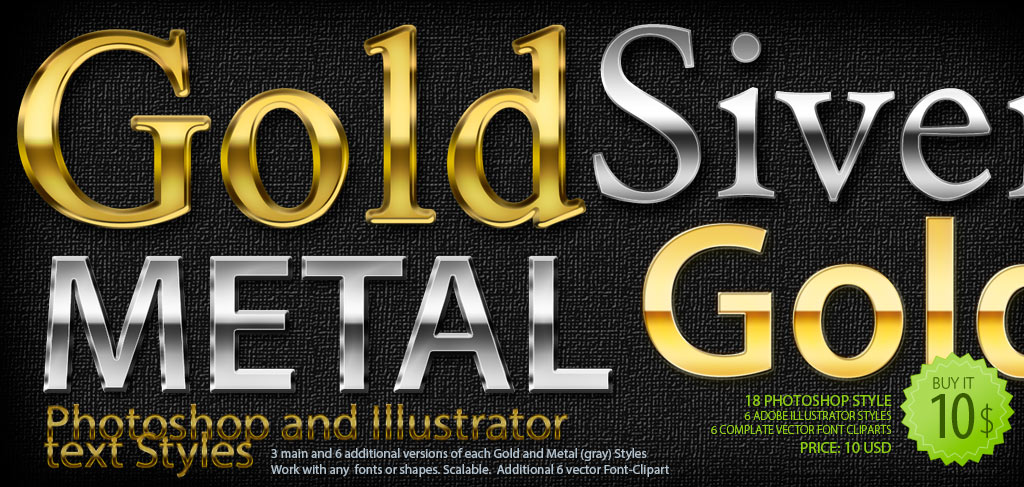 Font Gold And Metal Photoshop And Illustrator Text 1024x487 Font Gold And Metal Photoshop And Illustrator Text