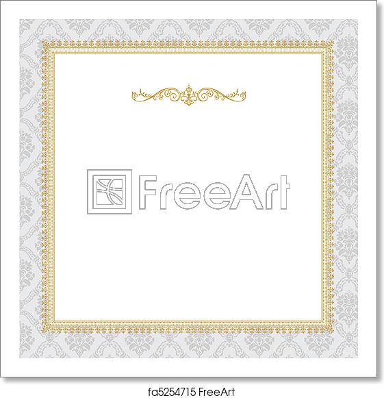 561x581 Free Art Print Of Vector Ornate Complex Gold Frame Vector Ornate