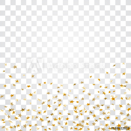 500x500 Gold Stars Falling Confetti Isolated On White Transparent