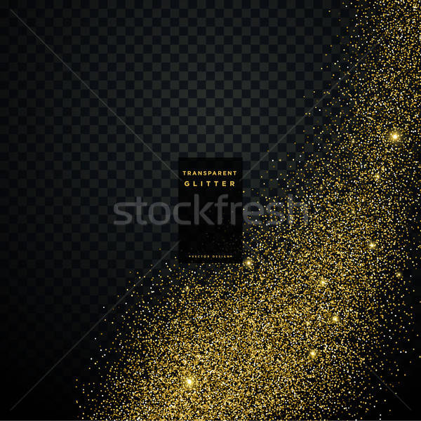 600x600 Transparent Golden Glitter Vector Background Vector Illustration