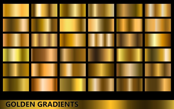 600x375 Gold Gradient Material Vector Free Download