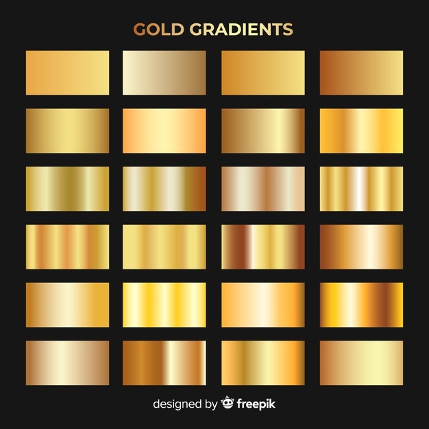 626x626 Golden Gradient Collection Vector Free Download