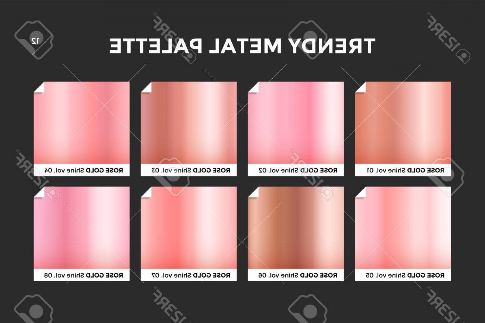 1560x1039 Photostock Vector Rose Gold Gradient Template Collection Palette