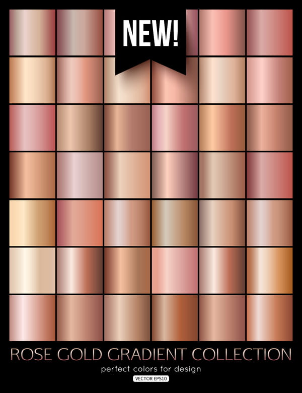 600x780 Rose Golden Gradient Material Vector Free Graphics