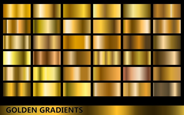 600x375 Gold Gradient Material Vector Free Download