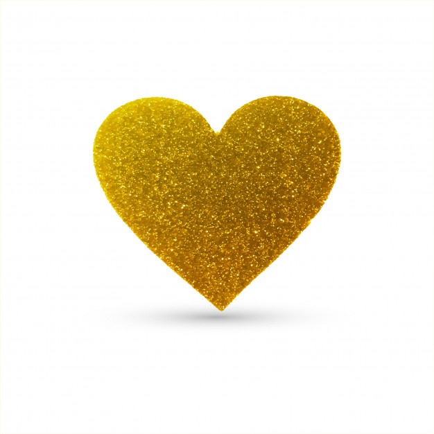 Gold Heart Vector