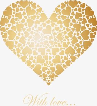 313x342 Gold Heart Shaped Pattern, Gold Vector, Pattern Vector, Golden Png