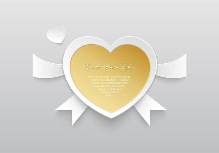 700x490 Golden Heart Vector Background