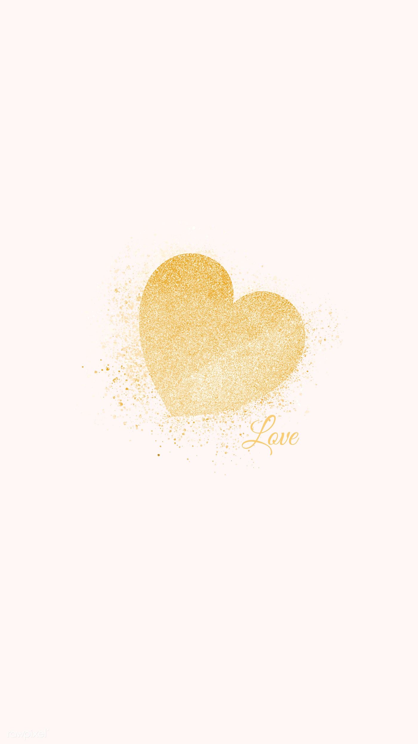 1400x2488 Download Premium Vector Of Shimmering Valentines Golden Heart