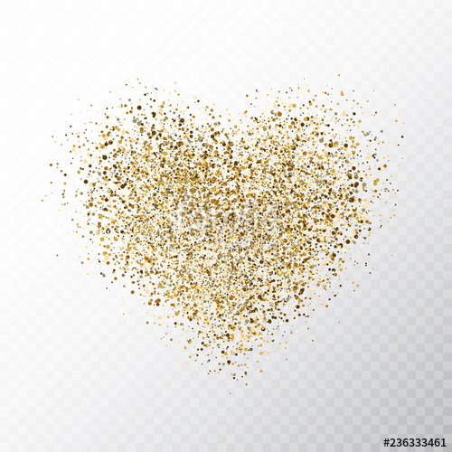 500x500 Glitter Golden Hearts Isolated On Transparent Background Gold