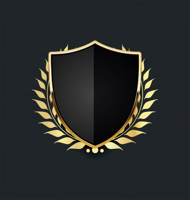 Golden Shield With Golden Laurel Wreath Vector Premium Download 626x658 Golden Shield With Golden Laurel Wreath Vector Premium Download
