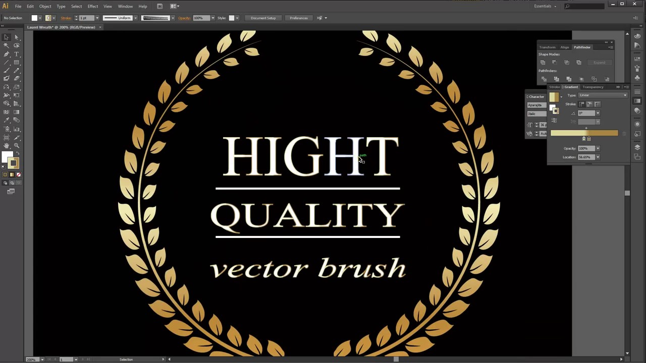How To Create A Golden Laurel Wreath Vector In Adobe Illustrator 1280x720 How To Create A Golden Laurel Wreath Vector In Adobe Illustrator