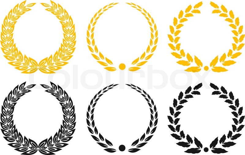 Set Of Gold And Black Laurel Wreaths Stock Vector Colourbox 800x507 Set Of Gold And Black Laurel Wreaths Stock Vector Colourbox