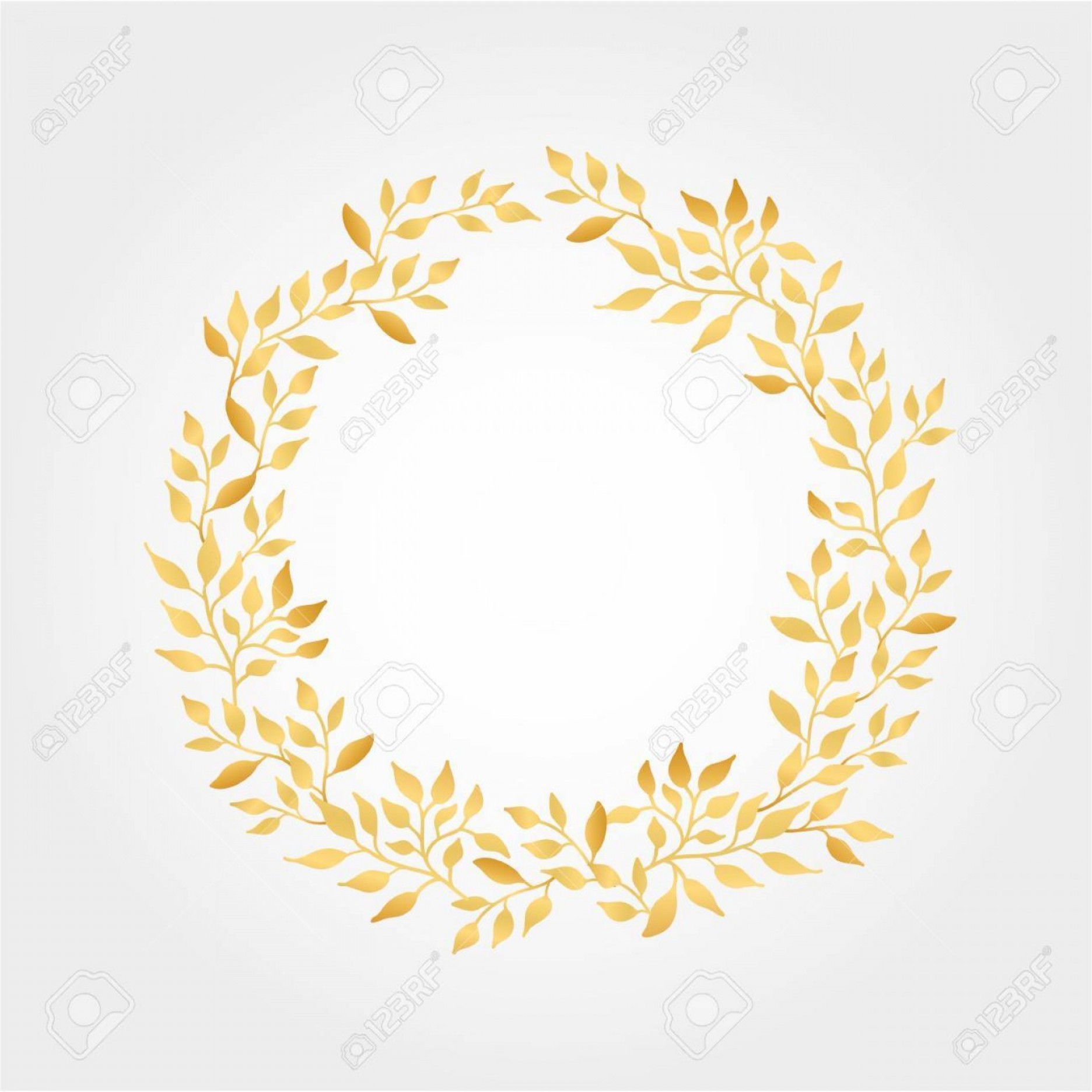 1872x1872 Photostock Vector Gold Autumn Leaves Background Wreath Autumn Tree