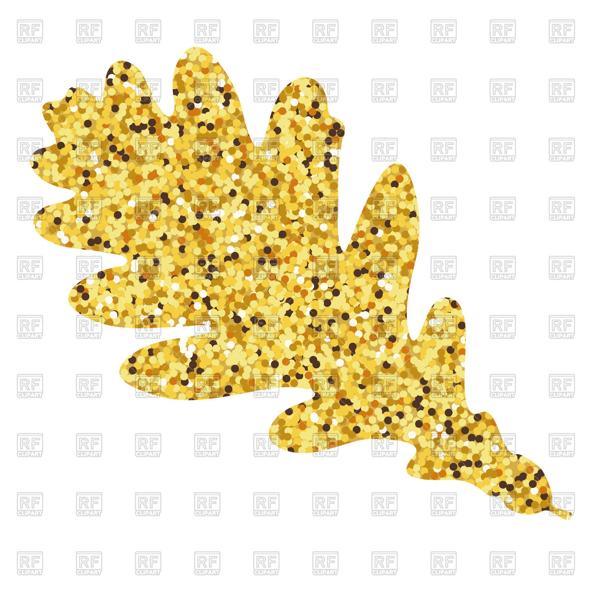 1200x1200 Autumn Gold Oak Leaf Vector Image Of Signs, Symbols, Maps