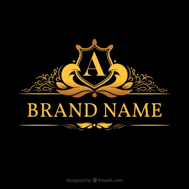626x626 Monogram Logo With Golden Letter A Vector Free Download