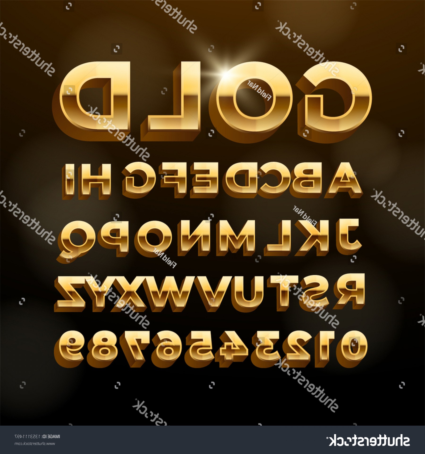 Gold Letters Vector at Vectorified.com | Collection of Gold Letters ...