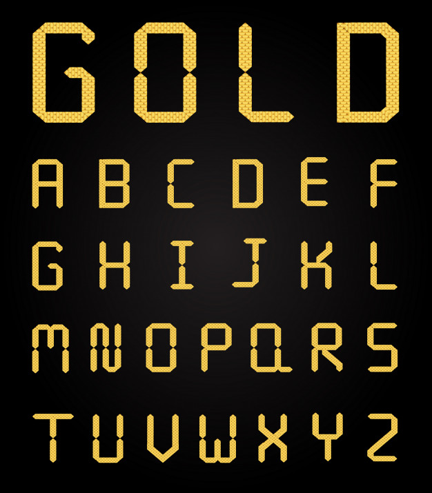 626x715 Vector Shiny Gold Letters Vector Premium Download