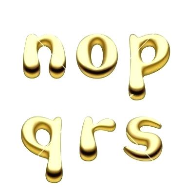 380x400 Gold Alphabet Letters Luzdeluna