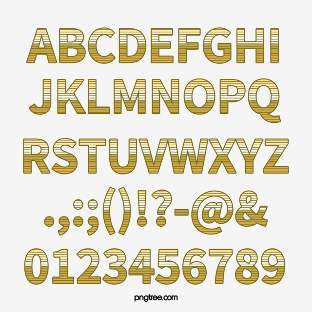 640x640 Gold Letters, Gold, Creative, Cartoon Png And Vector