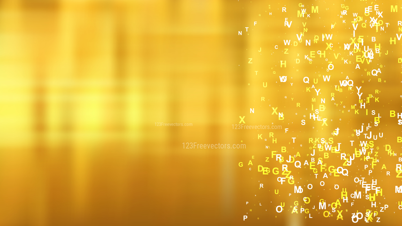 1280x720 Gold Letters Background Vector Illustration