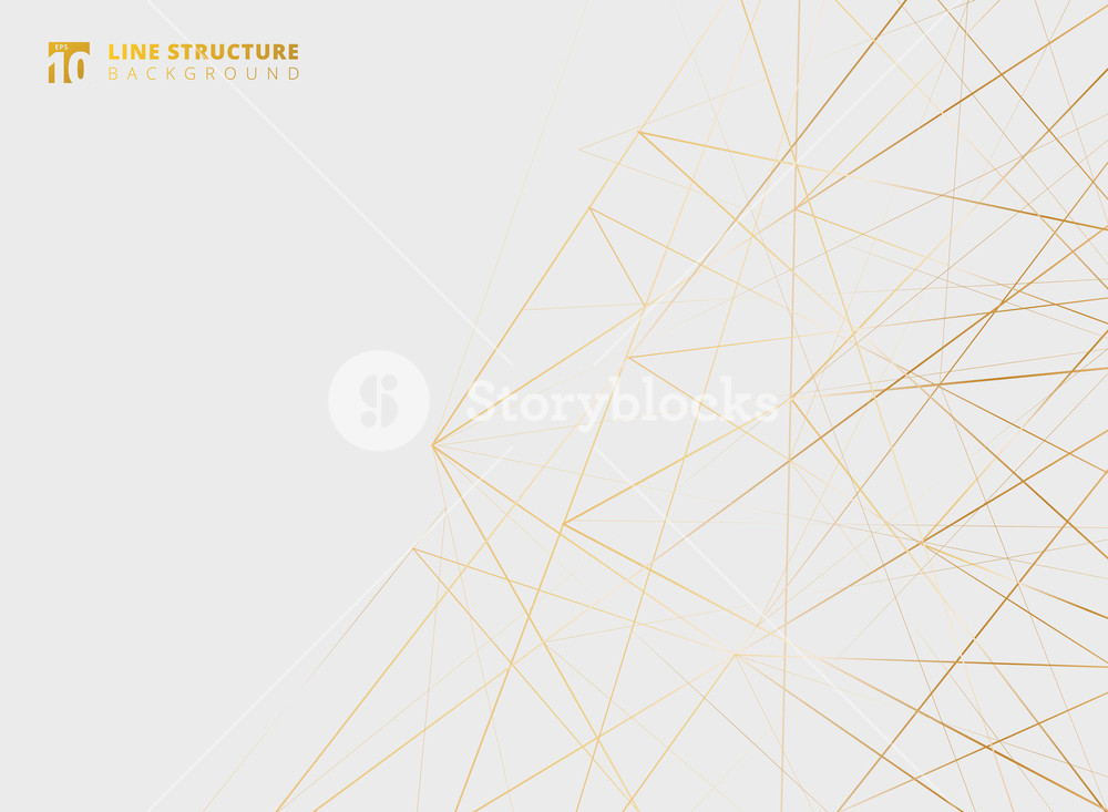 1000x733 Abstract Overlap Gold Lines Structure On White Background Vector