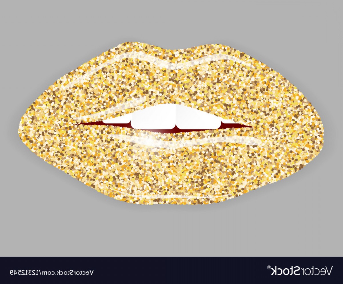 1200x996 Open Mouth With Gold Lips Vector Geekchicpro