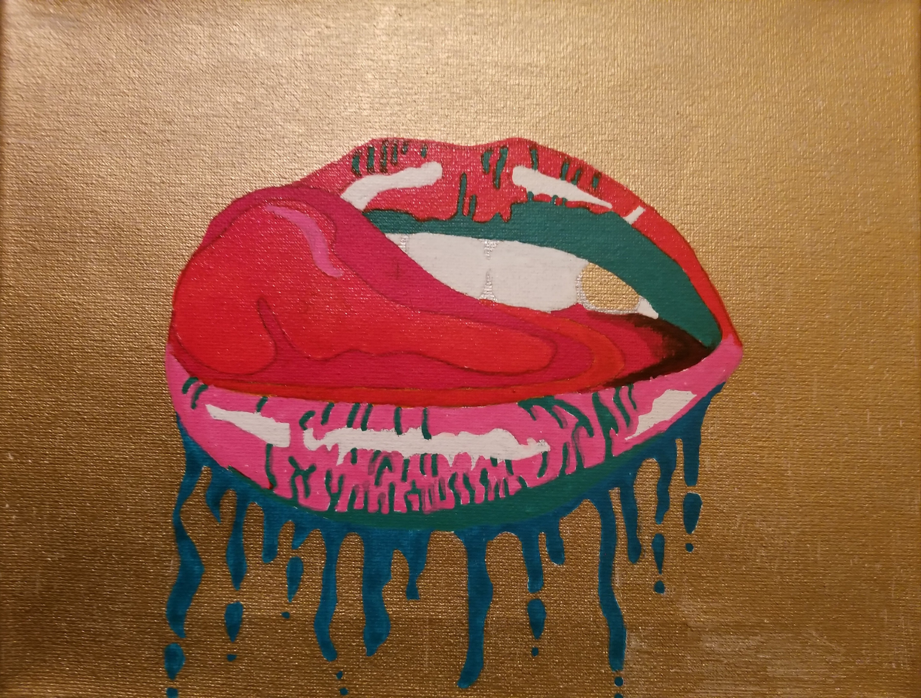 3600x2730 Dripping Lips Vector Art Painting On Studiogrfx