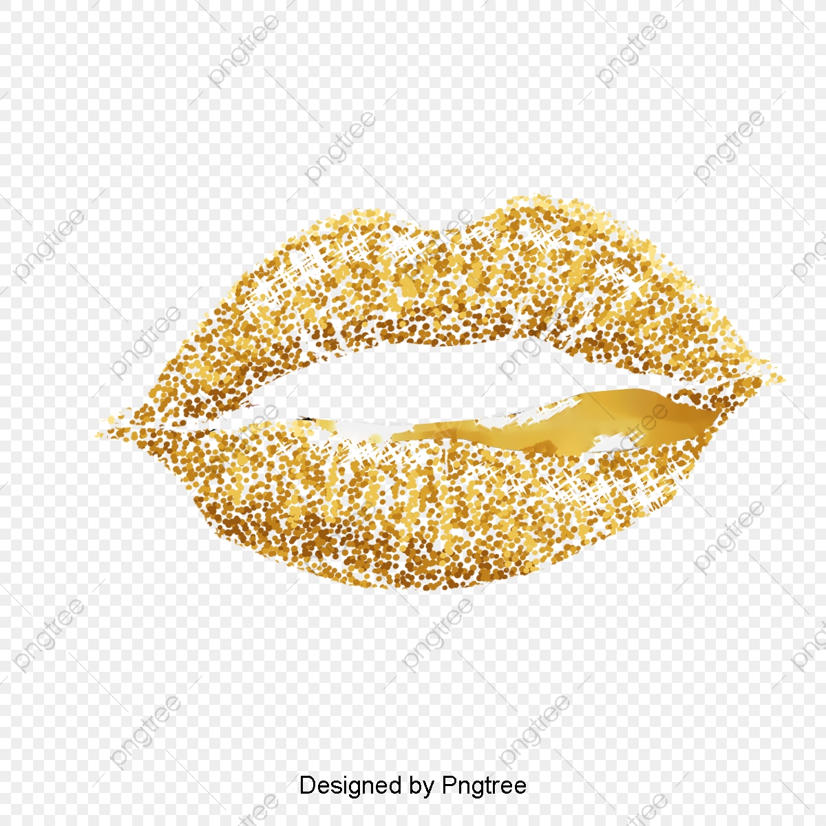 1200x1200 Gold Lips Vector Image, Golden, Lips, Vector Image Png Transparent