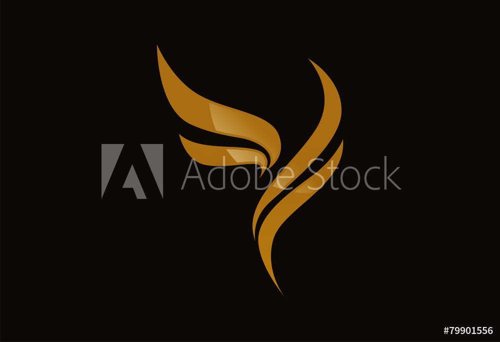 1000x684 Photo Art Print Gold Bird Logo Vector Wings Silhouette Europosters