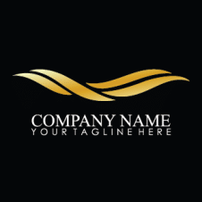 226x226 Abstract Beauty Wave Gold Logo Vector Download Free Logopik