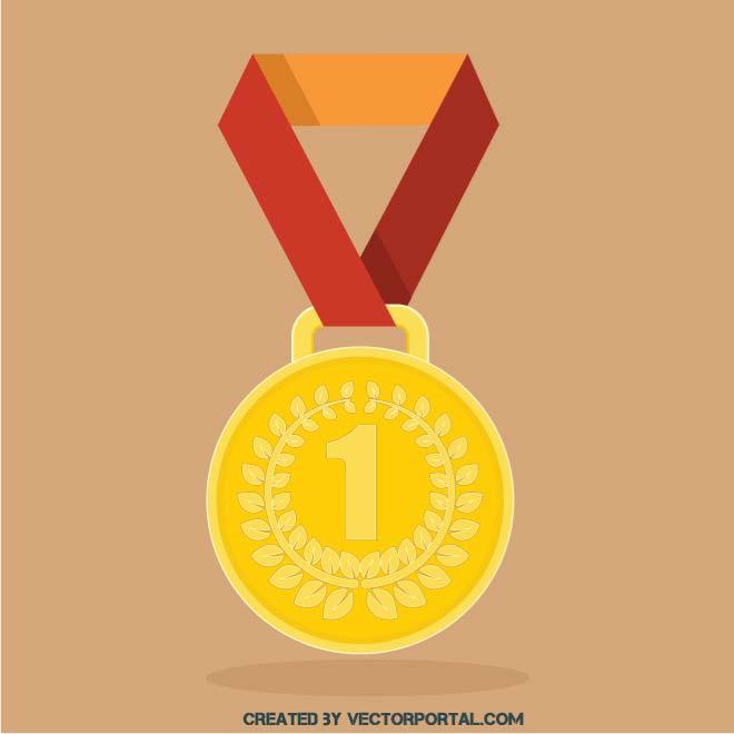 660x660 Gold Medal Vector Image