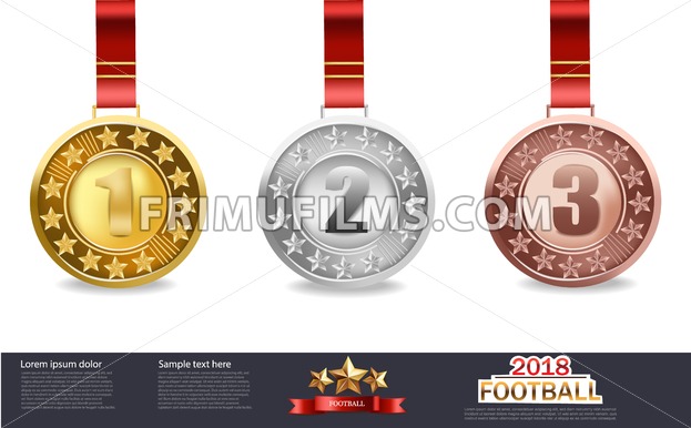 623x386 Golden, Silver And Bronze Medals Vector Illustration Frimufilms