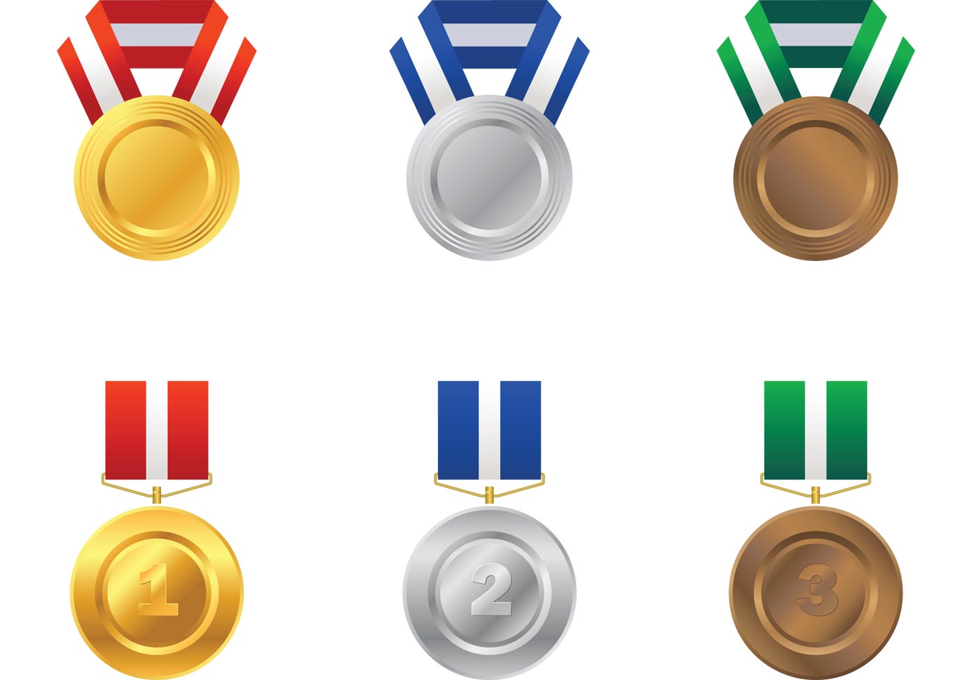 1400x980 Medal Free Vector Art