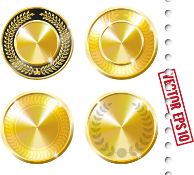 396x357 Shiny Blank Gold Medal Vector Free Vector In Encapsulated