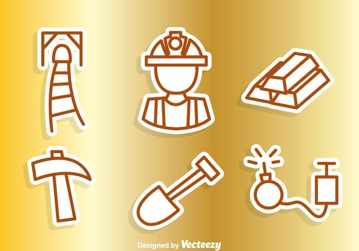 700x490 Gold Mine Outline Icons