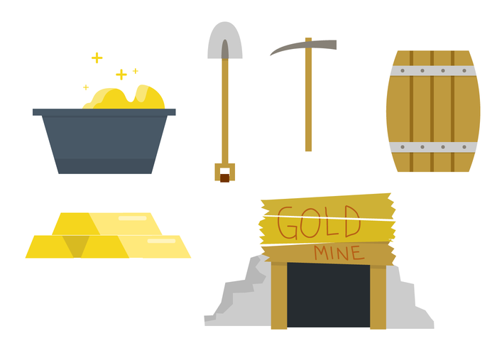 700x490 Gold Mine Vector Set