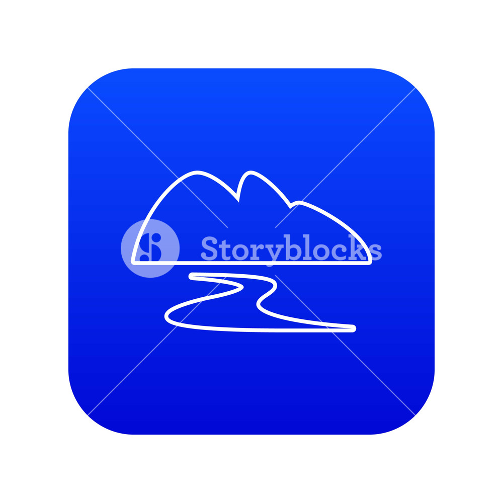 1000x1000 New Gold Mine Icon Blue Vector Isolated On White Background