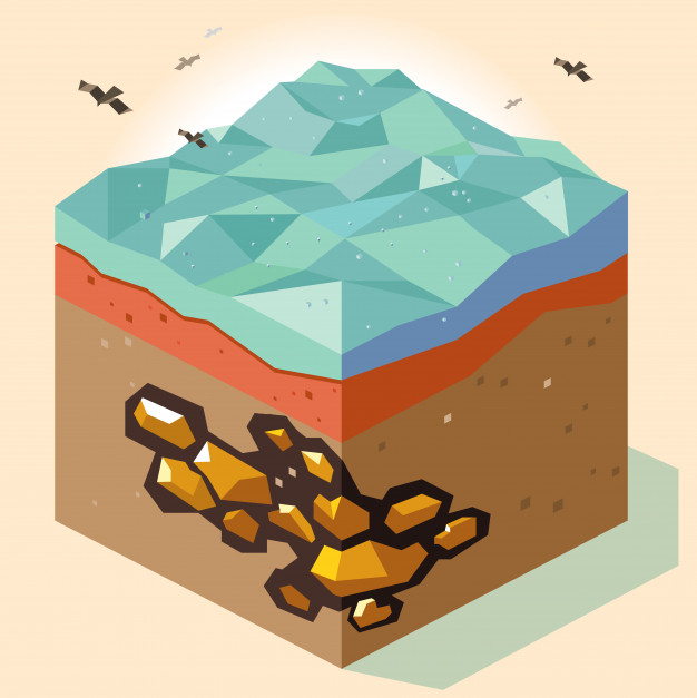 626x627 Offshore Gold Mine Vector Premium Download
